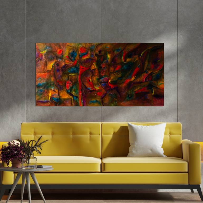 Original Abstract Nature Painting by Luis Xiua