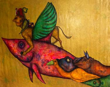 Original Contemporary Animal Paintings by Luis Xiua