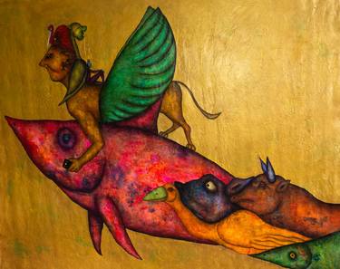 Print of Figurative Animal Paintings by Luis Xiua