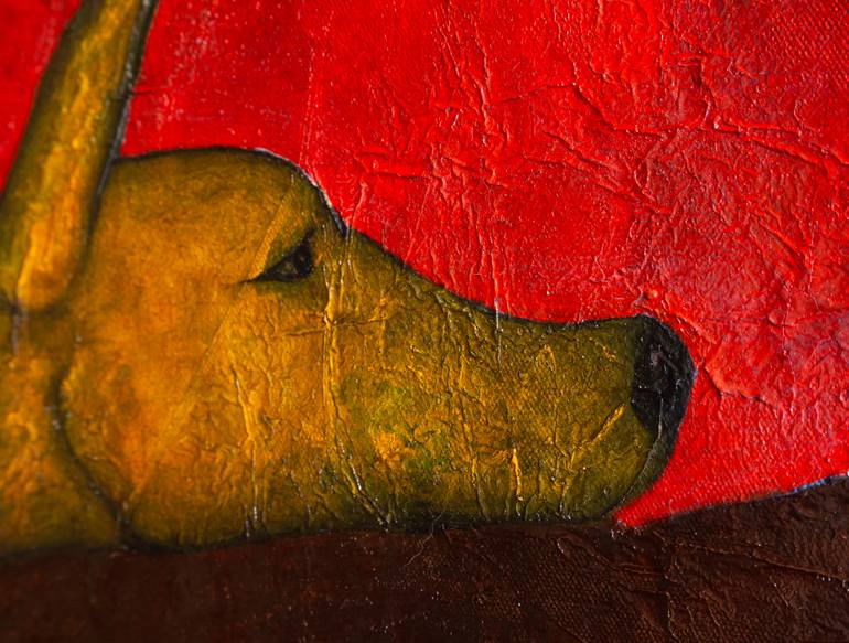 Original Abstract Animal Painting by Luis Xiua