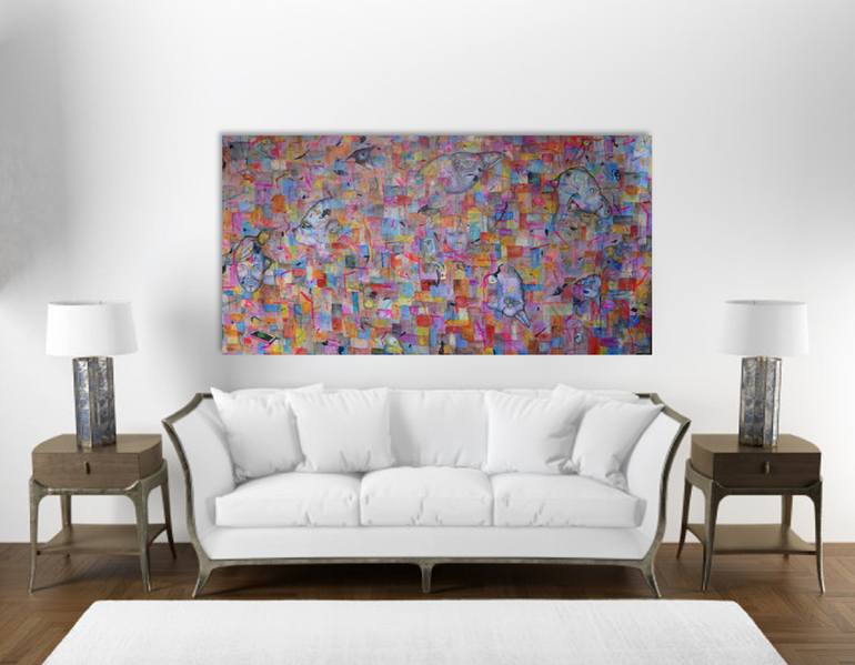 Original Expressionism Abstract Painting by Luis Xiua