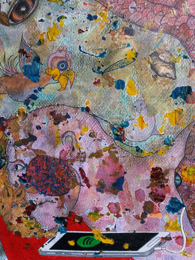 Original Figurative Animal Drawing by Luis Xiua