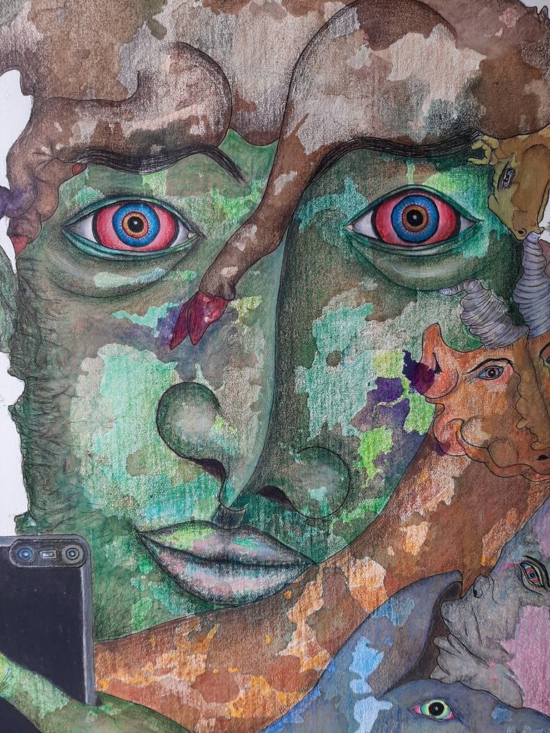 Original Figurative Animal Drawing by Luis Xiua