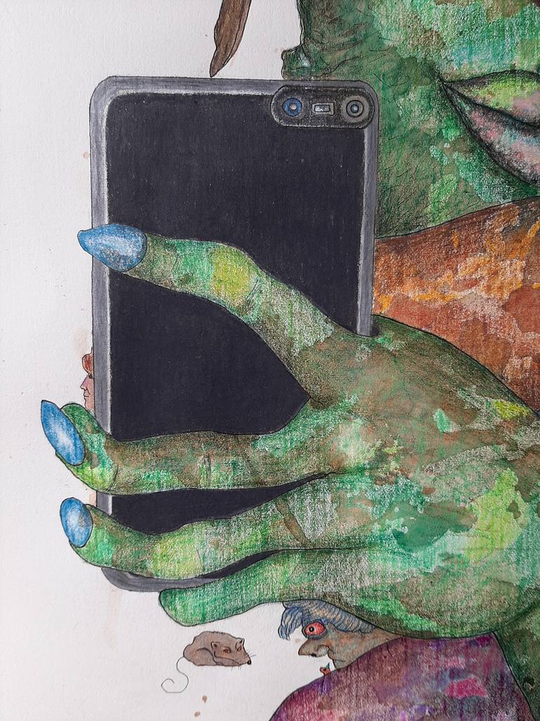 Original Figurative Animal Drawing by Luis Xiua