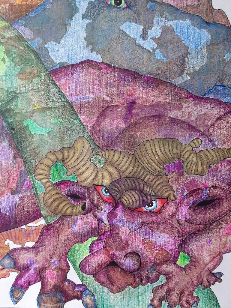 Original Figurative Animal Drawing by Luis Xiua