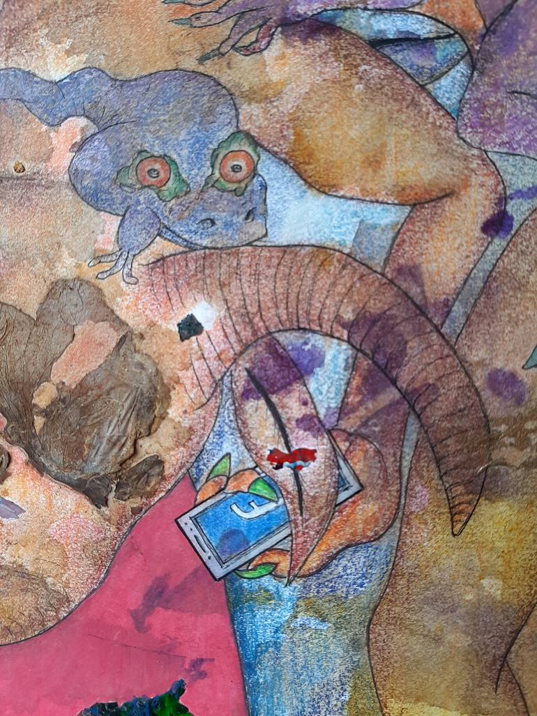 Original Figurative People Drawing by Luis Xiua