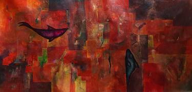 Original Abstract Fish Paintings by Luis Xiua