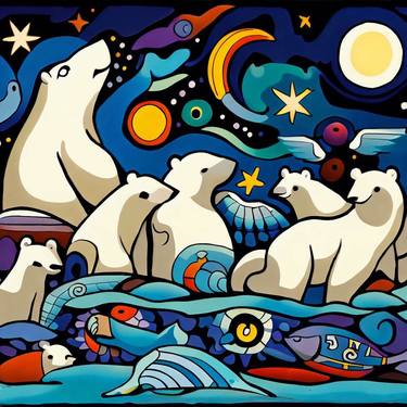 Happy Polar Bears. Buy Me . Children's room . thumb