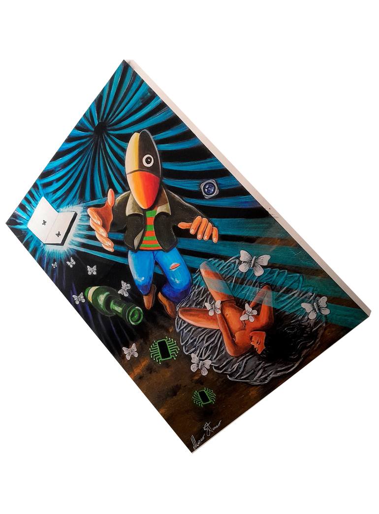 Original Surrealism Fantasy Painting by Marco Stocco