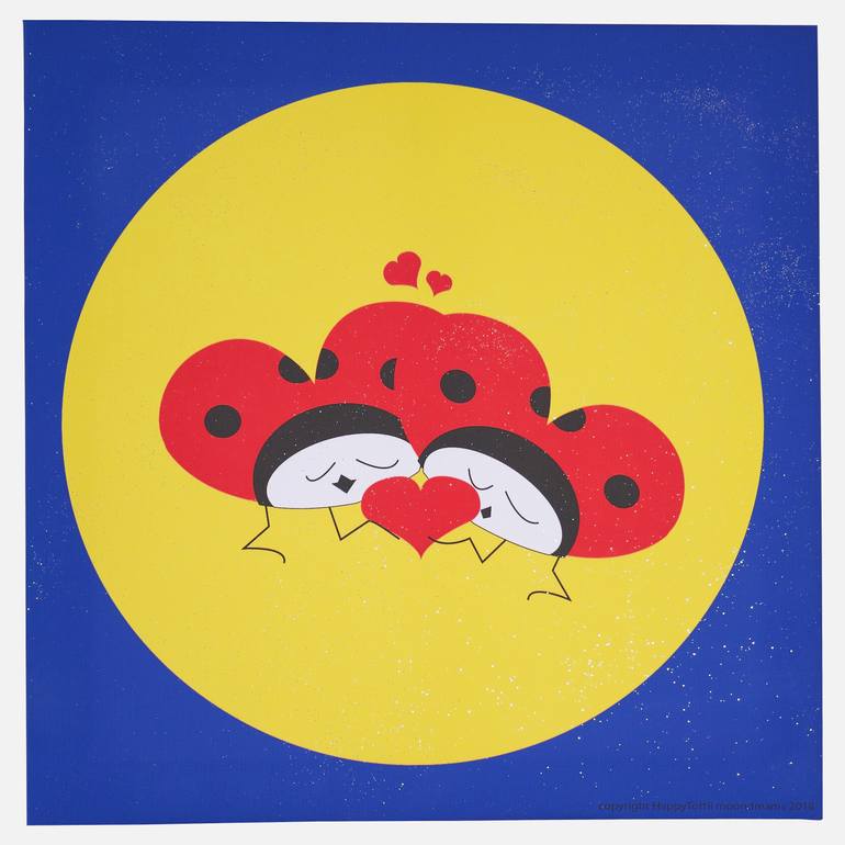 Original Art Deco Love Printmaking by Doris Taussig