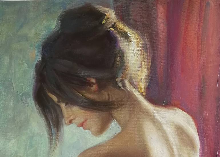 Original Contemporary Nude Painting by Alisa Gibet