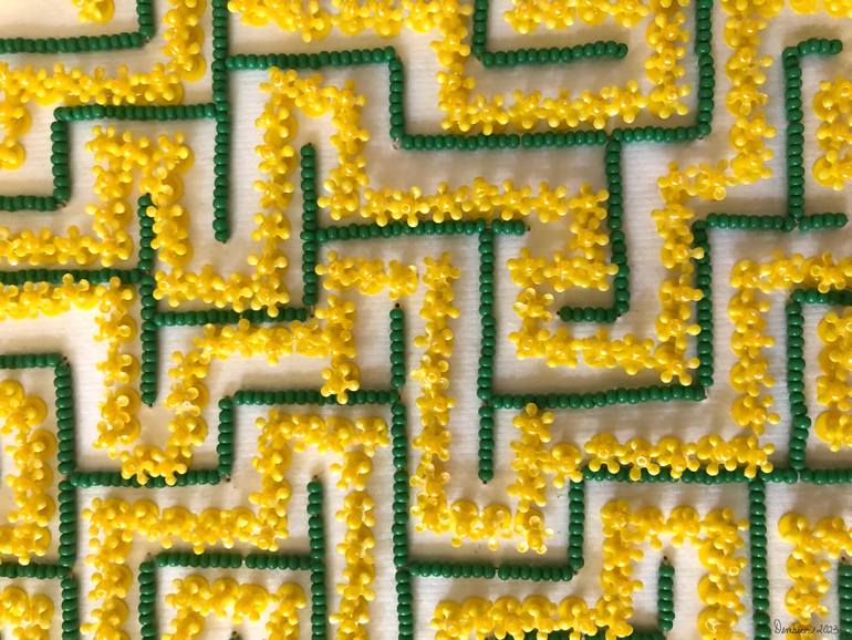 Original Abstract Patterns Mixed Media by Peggy Dembicer