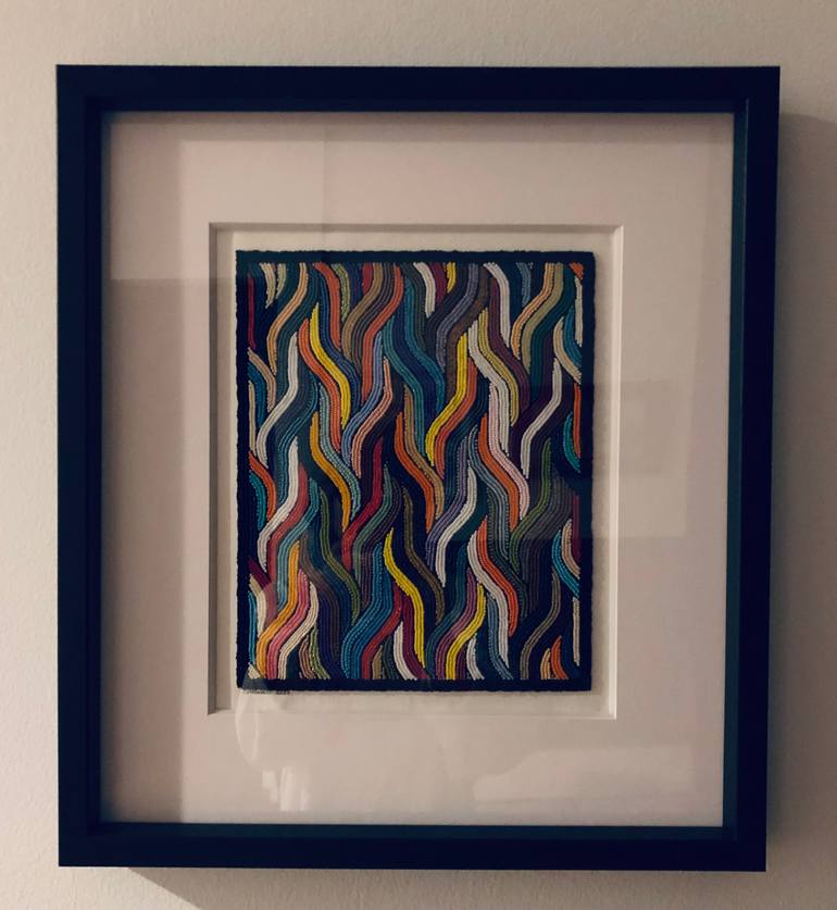 Original Abstract Expressionism Abstract Mixed Media by Peggy Dembicer