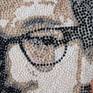 polymer seed bead mosaic detail