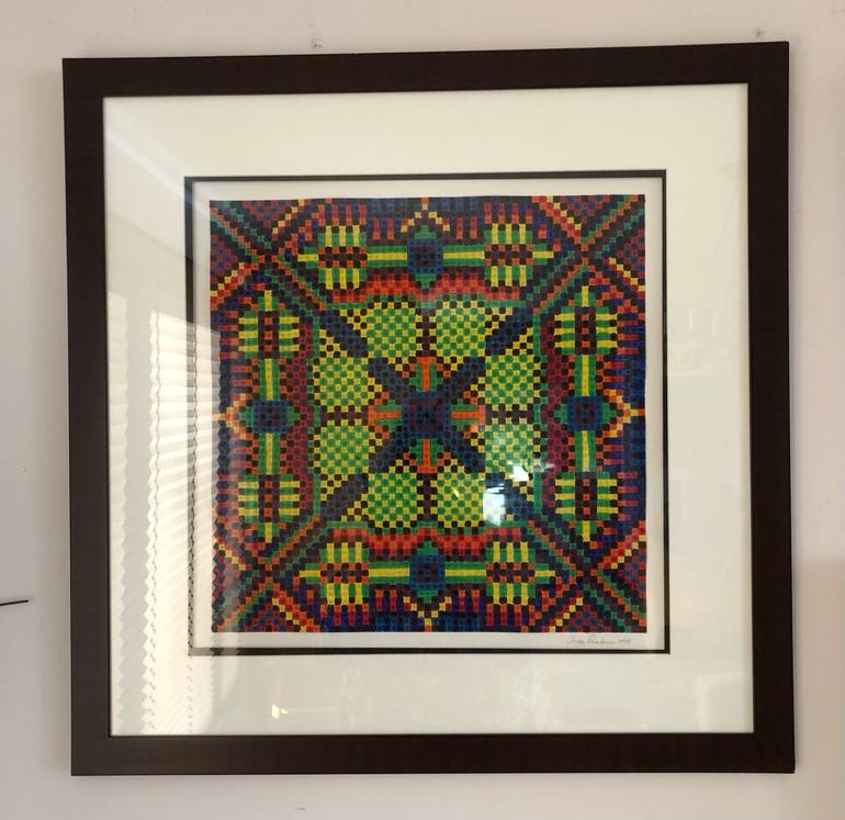 Original Geometric Painting by Peggy Dembicer