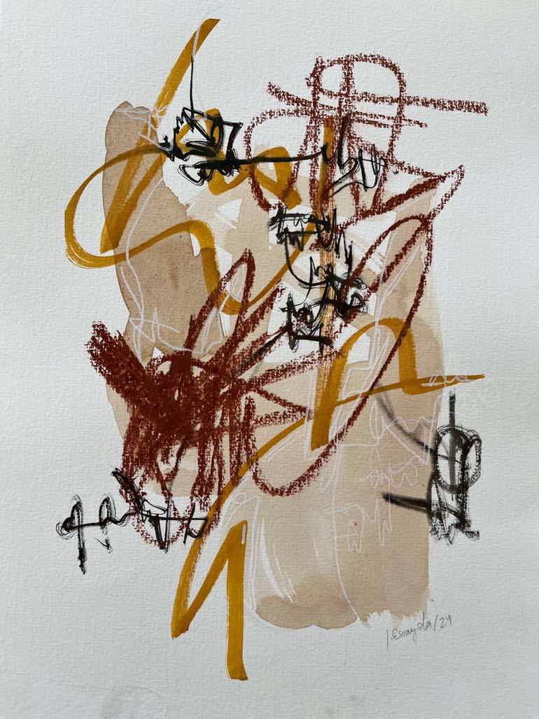 Original Abstract Expressionism Abstract Drawing by Judit Escayola