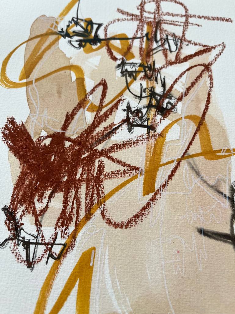 Original Abstract Expressionism Abstract Drawing by Judit Escayola