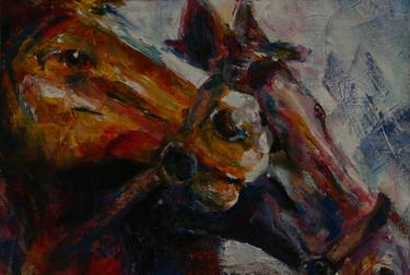 Original Figurative Horse Paintings by Yolande de Vlugt