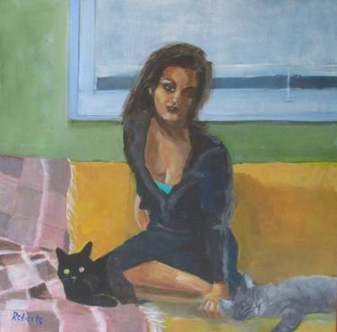 Print of Figurative Interiors Paintings by Rosalind Roberts