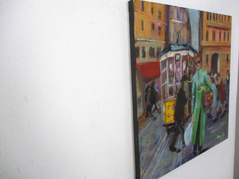 Original Figurative Cities Painting by Rosalind Roberts