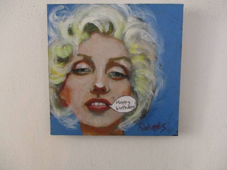 Original Figurative Pop Culture/Celebrity Painting by Rosalind Roberts