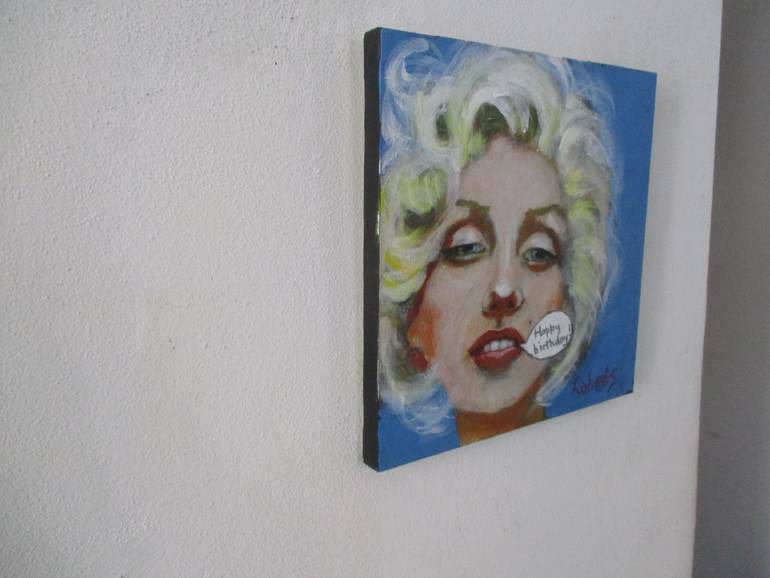 Original Figurative Pop Culture/Celebrity Painting by Rosalind Roberts