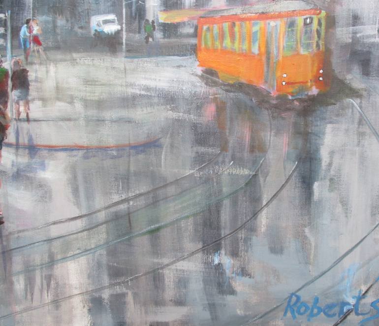 Original Figurative Cities Painting by Rosalind Roberts