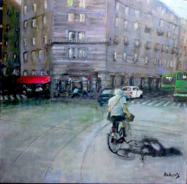 Print of Figurative Bicycle Paintings by Rosalind Roberts