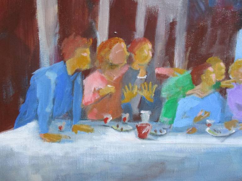 Original People Painting by Rosalind Roberts