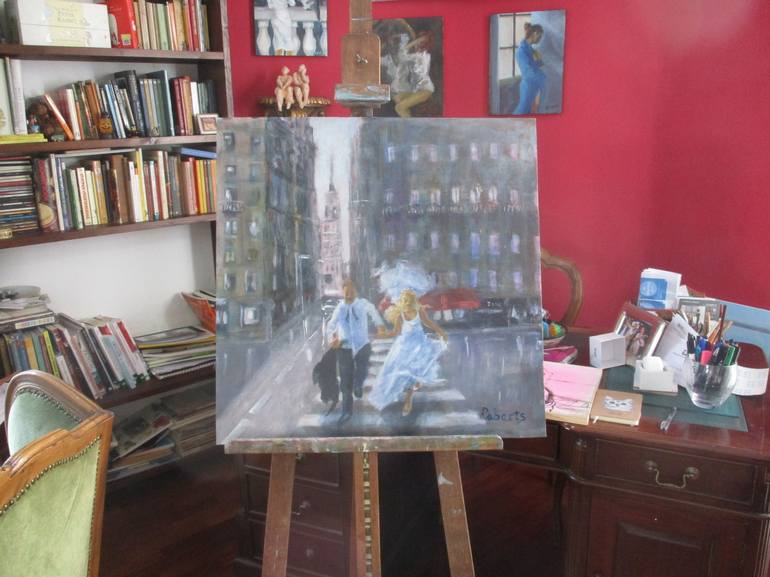 Original Figurative Architecture Painting by Rosalind Roberts