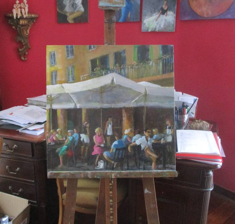 Original People Painting by Rosalind Roberts