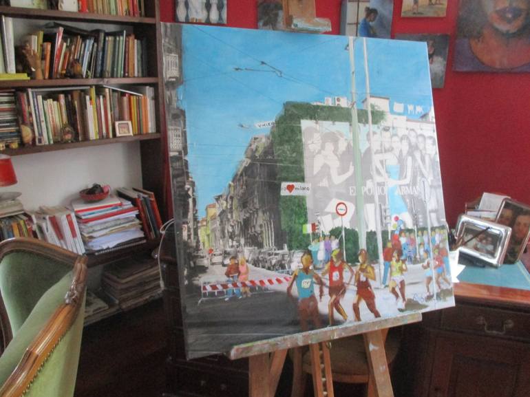 Original Documentary Cities Painting by Rosalind Roberts