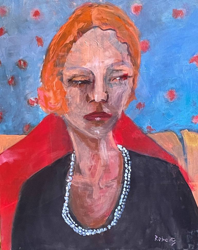 Original Portrait Painting by Rosalind Roberts