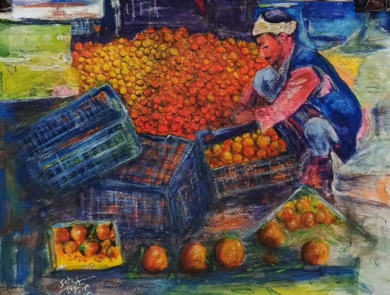 Print of Fine Art People Paintings by Sarah Hussein Alwassief 