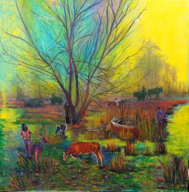 Original Impressionism Landscape Paintings by Sarah Hussein