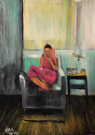 Original Contemporary Interiors Paintings by Sarah Hussein Alwassief 