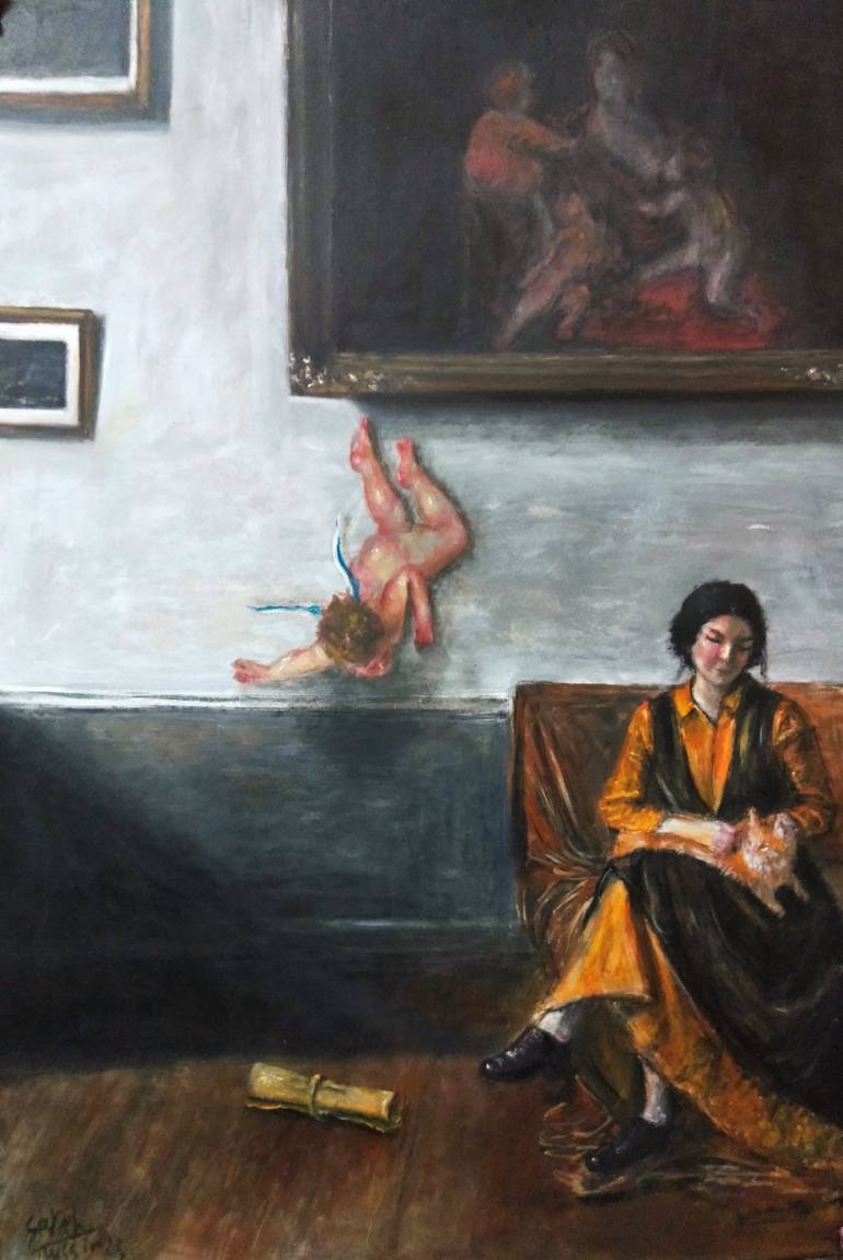 Print of Figurative People Paintings by Sarah Hussein Alwassief 