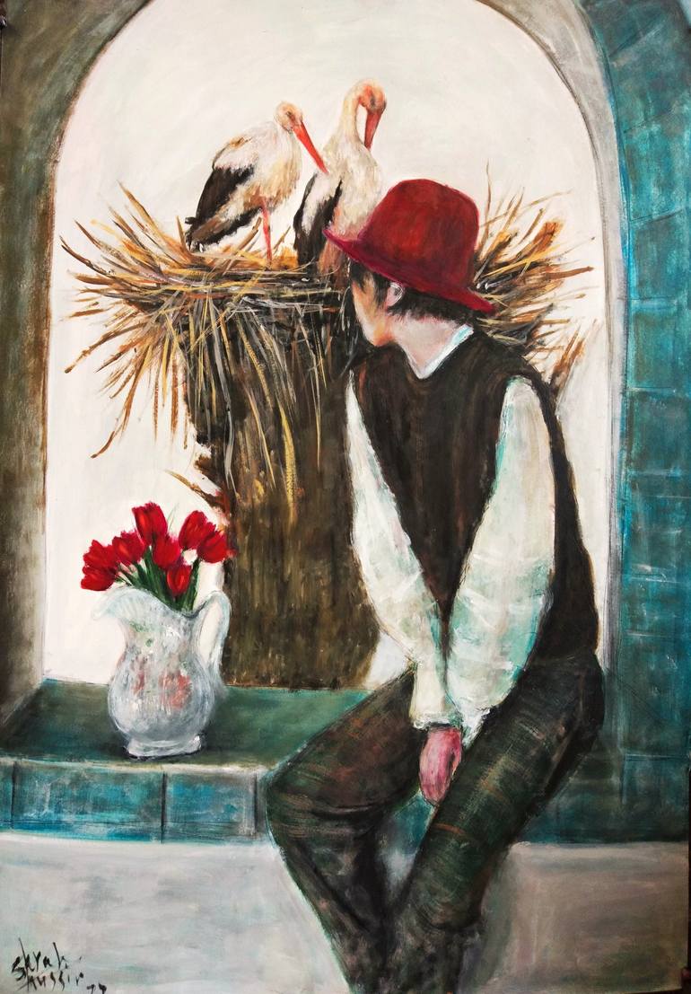 Print of Figurative People Paintings by Sarah Hussein Alwassief 