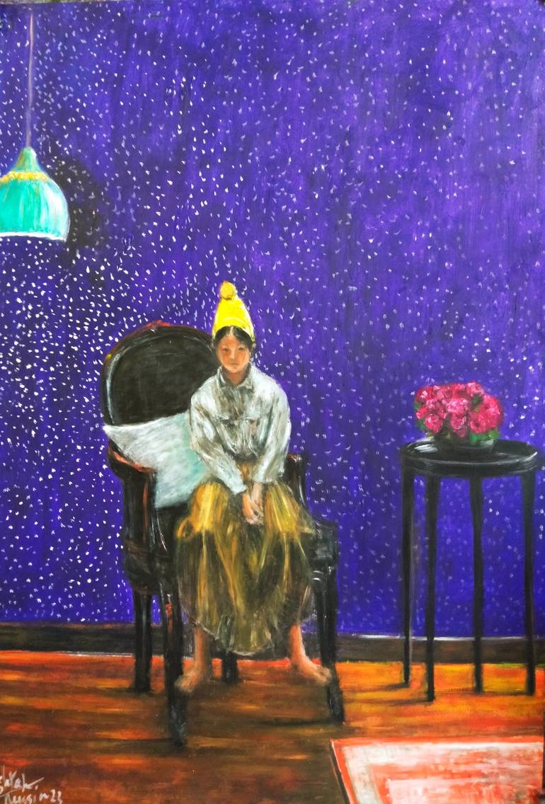 Print of Figurative People Paintings by Sarah Hussein Alwassief 