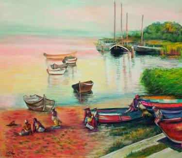 Original Impressionism Seascape Paintings by Sarah Hussein
