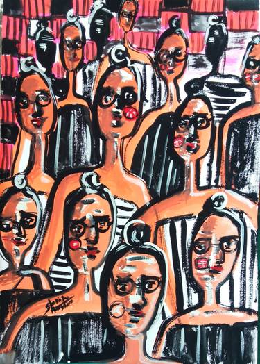Print of Expressionism People Paintings by Sarah Hussein