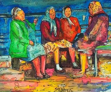 Print of Expressionism People Paintings by Sarah Hussein