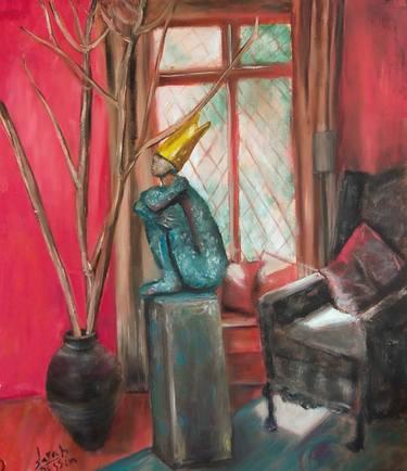 Original Expressionism Interiors Paintings by Sarah Hussein