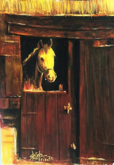 Original Expressionism Horse Paintings by Sarah Hussein