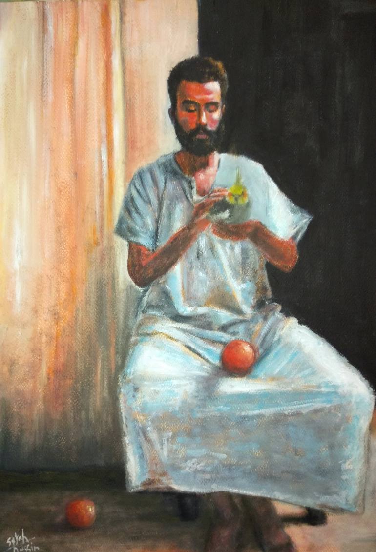 Print of Figurative People Paintings by Sarah Hussein Alwassief 