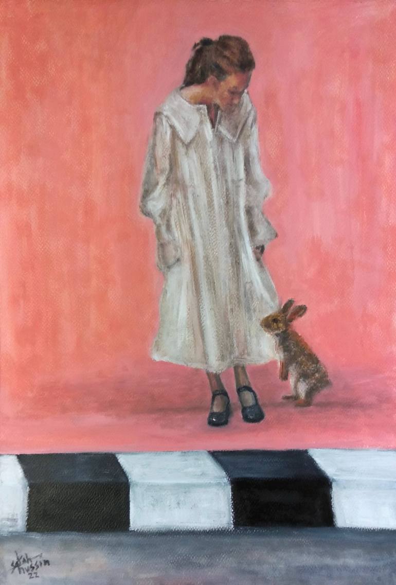 Print of Fine Art People Paintings by Sarah Hussein Alwassief 