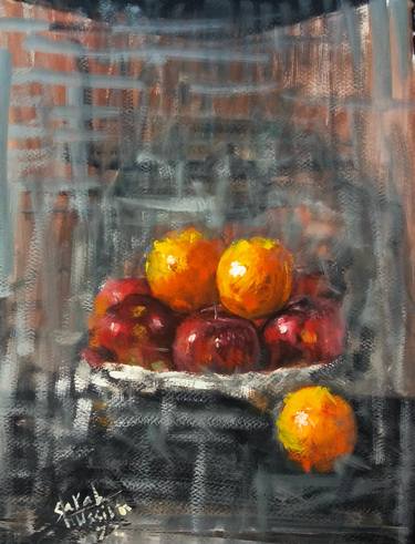 Original Fine Art Still Life Paintings by Sarah Hussein