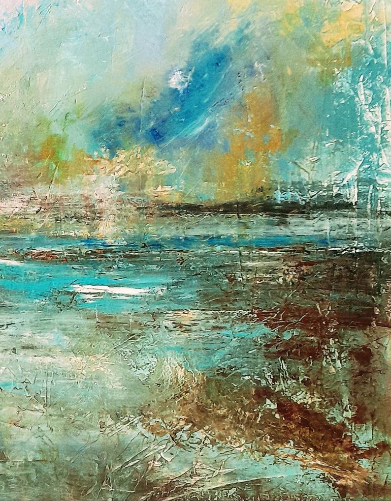 Original Abstract Landscape Painting by Roser JB