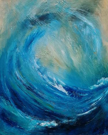 Original Abstract Seascape Paintings by Roser JB