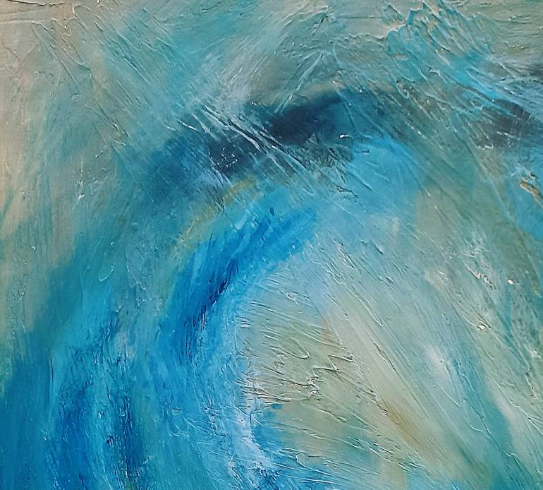 Original Abstract Seascape Painting by Roser Jb